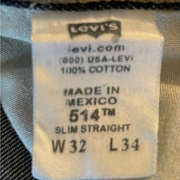 covis
evi.com
(800) USA-LEVI
100% COTTON
MADE IN MEXICO
614개
SLIM STRAIG
W32
L34 - Picture 3 of 5